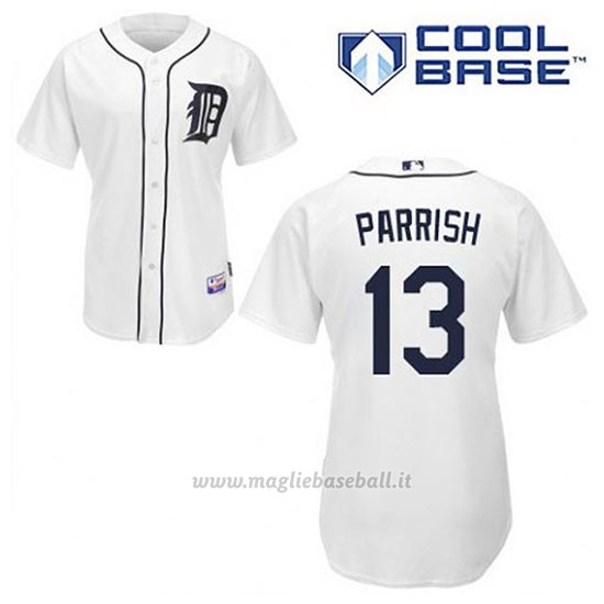 Maglia Baseball Uomo Detroit Tigers Lance Parrish 13 Bianco 1ªCool Base